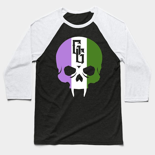 Genderqueer Pride Gehenna Baseball T-Shirt by highcouncil@gehennagaming.com